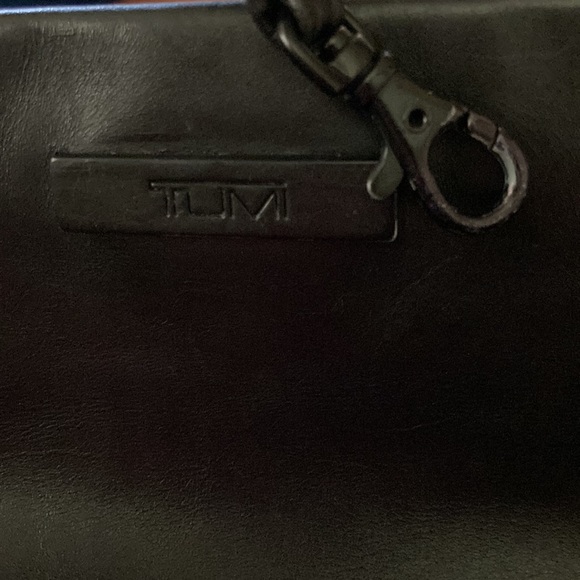 Tumi Purse Tote Leather/Nylon Vintage Zip - Picture 8 of 9